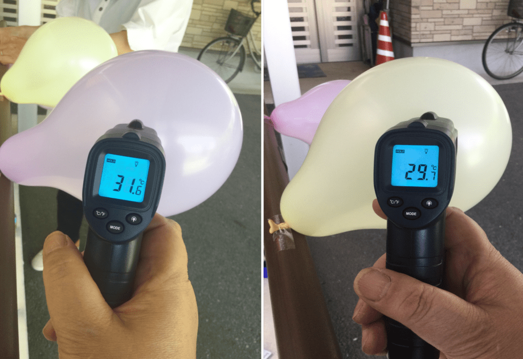 風船の温度を測る