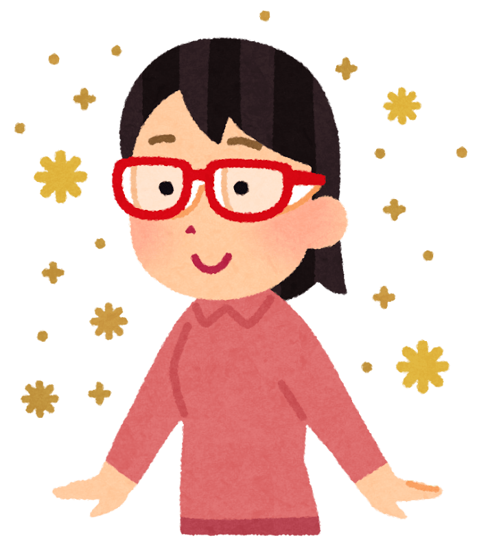 花粉症対策眼鏡をかけた女性