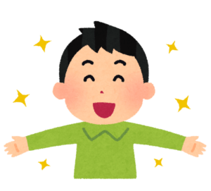 花粉症が治って気分爽快な男性